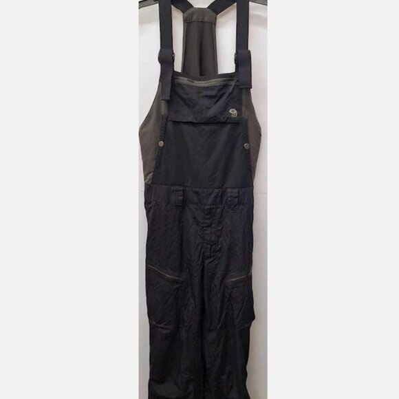 Mountain Hardwear Firefall Bib Men’s Small Snow Ski Pants Overalls Black Gray - Picture 1 of 7